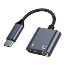 Beline Auto turētājs Beline  Beline Adapter rozdzielający USB-C na     USB-C/Jack 3,5mm 60W czarny/black DAC BLNAA01