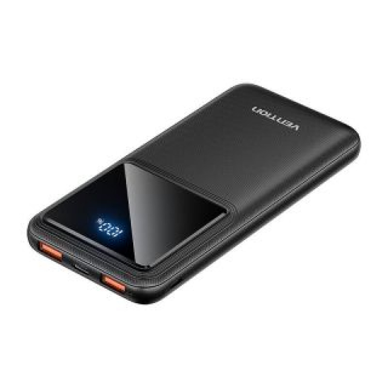 Vention Ārējais akumulators Vention  Powerbank, Vention,  FHKB0, 10000mAh, Micro-USB, USB-C, 2xUSB-A, 22.5W (black)