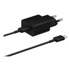 Samsung Adapteris Samsung - EP-T1510XBE Samsung USB-C 15W Travel Charger + USB-C Data Cable Black