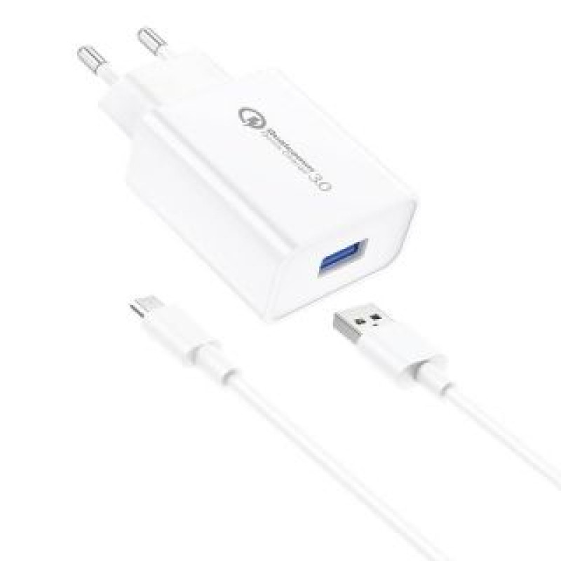 Foneng Adapteris Foneng  Wall Charger Foneng EU13  + USB to Micro USB Cable, 3A (White)