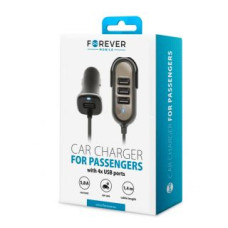 Forever Auto lādētāji Forever Universal PC-01 car charger (4 x USB | 5,8 A) for passengers Black