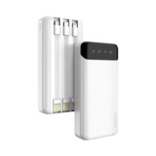 Dudao Ārējais akumulators Dudao  Dudao capacious powerbank with 3 built-in cables 20000mAh USB Type C + micro USB + Lightning white (Dudao K6Pro +)