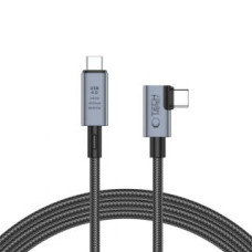 Tech-Protect Kabelis Tech-Protect  Tech-Protect UltraBoost Max L USB-C 4.0 (straight) / USB-C 4.0 (angled) PD cable 240W 8K 40Gbps 1.5m - gray