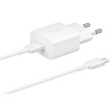 Samsung Adapteris Samsung - EP-T1510EWE + EP-DA705BWE Samsung 15W Travel Charger + USB-C/USB-C Data Cable White (OOB Bulk)