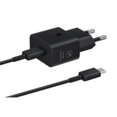 Samsung Adapteris Samsung  EP-T2510EBE + EP-DN980BBE Samsung USB-C 25W Travel Charger + USB-C Data Cable Black (OOB Bulk)