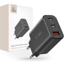 Tech-Protect Adapteris Tech-Protect  Tech-Protect NC30W network charger 2x USB-C PD 30W / USB-A QC 3.0 - black