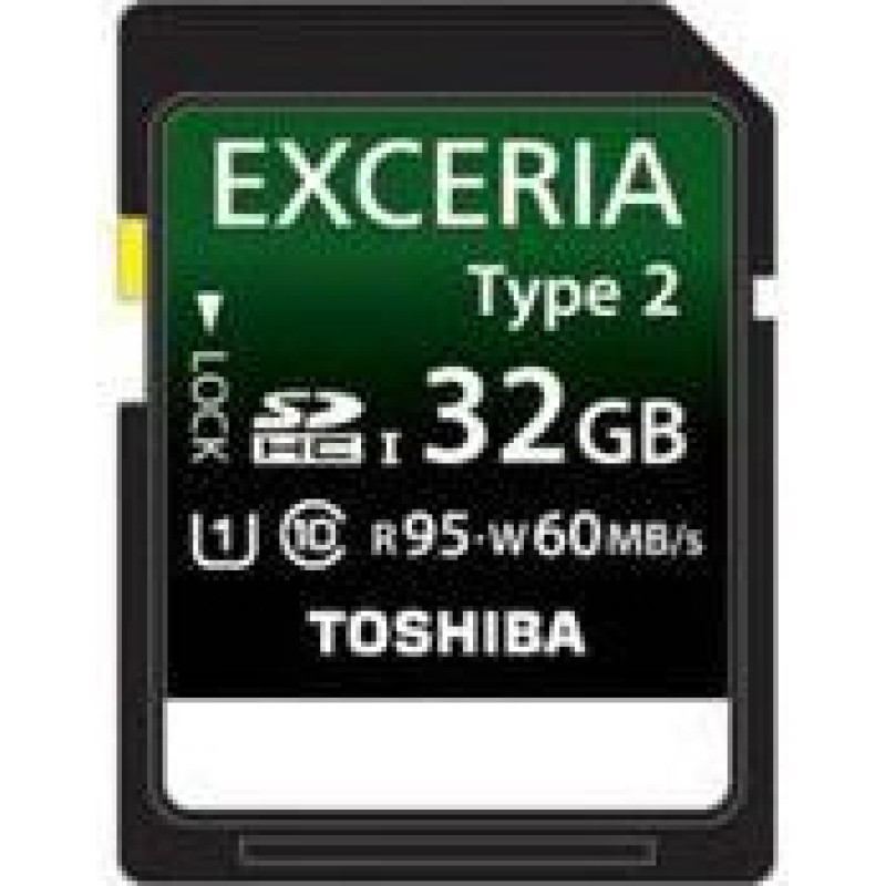 Toshiba Atmiņas kartes Toshiba Universal SDHC Class 10 (UHS) Exceria Type2 32Gb