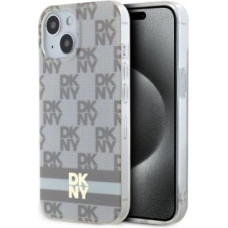 Dkny Cits mobilo telefonu aksesuārs DKNY  DKNY IML Checkered Mono Pattern & Printed Stripes MagSafe case for iPhone 15 / 14 / 13 - beige