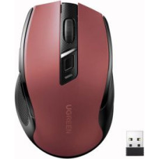 Ugreen Cits mobilo telefonu aksesuārs Ugreen  Ugreen MU006 optical wireless USB mouse 2.4GHz 4000 DPI - red