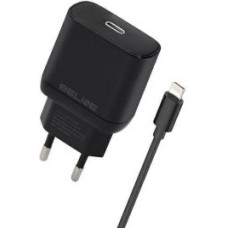 Beline Adapteris Beline  Beline Ład. siec. 1x USB-C 30W + kabel lightning czarna /black PD 3.0  BLNCB30L GaN