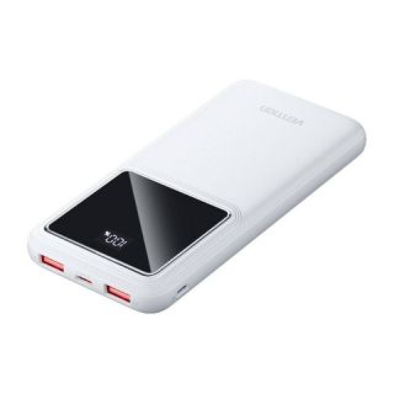 Vention Ārējais akumulators Vention  Powerbank, Vention, FHKW0,10000mAh, Micro-USB, USB-C, 2xUSB-A, 22.5W (white)