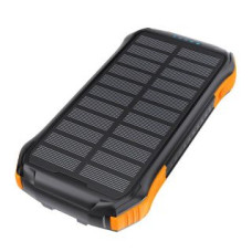 Choetech Ārējais akumulators Choetech  Choetech B658 Solar power bank 2x USB 10000mAh Qi 5W (black-orange)