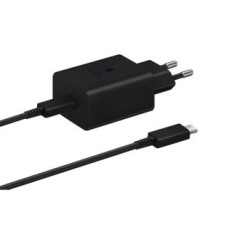 Samsung Adapteris Samsung - EP-T1510EBE + EP-DA705BBE Samsung 15W Travel Charger + USB-C/USB-C Data Cable Black (OOB Bulk)