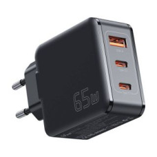 Essager Adapteris Essager  Wall charger, Essager, ECT2CA-JZB01-Z, GaN, USB-A, 2xUSB-C, 65W (black)