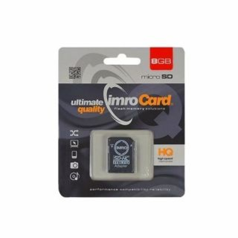 Imro Atmiņas kartes Imro  Karta pamięci microSD 8GB Imro + adp