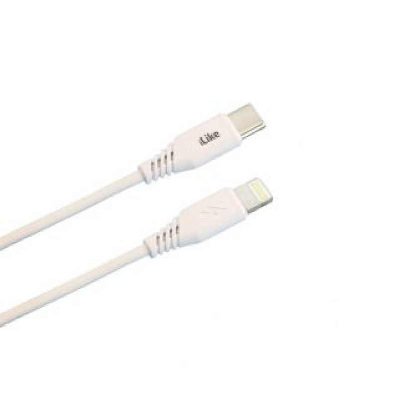 Ilike Kabelis iLike  iLike Charging Cable Type-C to Lightning CTL01 White