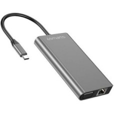 4Smarts Bezvadu lādētājs 4smarts  4smarts HUB 8w1 DeX Mode 2xUSB-A          3.0/USB-C/HDMI/SD/VGA/Eternet/Jack 3.5mm szary 458723