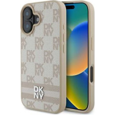 Dkny Cits mobilo telefonu aksesuārs DKNY  DKNY Checkered Pattern & Printed Stripes iPhone 16 Case - Pink