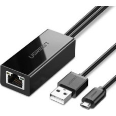 Ugreen Cits mobilo telefonu aksesuārs Ugreen  Ugreen external micro USB 100Mbps network adapter for Chromecast 1m black (30985)