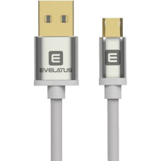 Evelatus Kabelis Evelatus Universal Data cable Micro USB EDC02 dual side gold plated connectors White