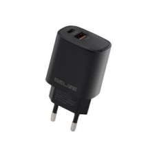 Beline Adapteris Beline  Beline Ład. siec. 1x USB-C + 1x USB 30W czarna /black (only head) PD 3.0 + QC 3.0  BLN2CB30 GaN