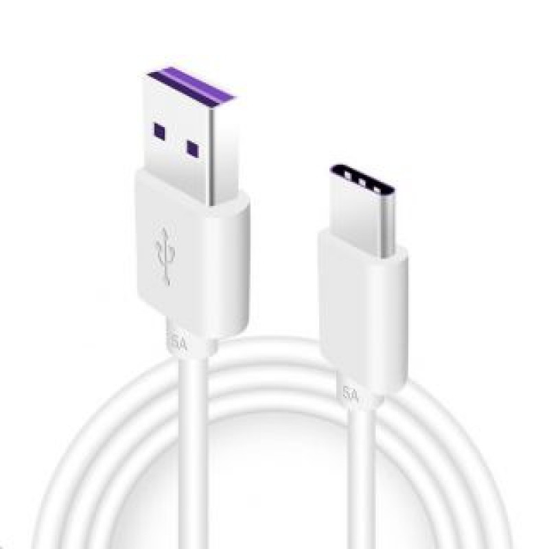 Huawei Kabelis Huawei  Huawei Original Quick Charger USB-C Data Cable 5A 1m White (Service Pack)