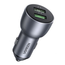 Ugreen Adapteris Ugreen  Ugreen fast car charger 2x USB 36W Quick Charge SCP FCP AFC gray (CD213 10144)