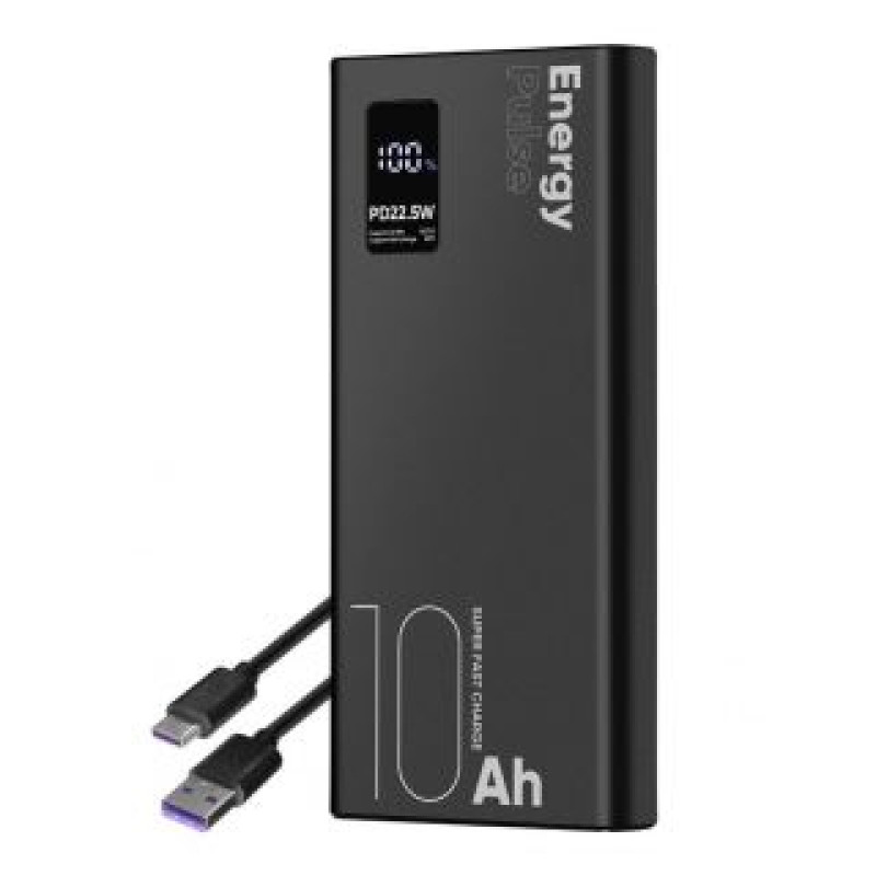 Ilike Ārējais akumulators iLike  EnergyPulse Powerbank 10000mAh 22.5W Black