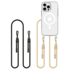 Tech-Protect Cits mobilo telefonu aksesuārs Tech-Protect  Tech-Protect FlexAir Chain MagSafe Case for iPhone 16 Pro Max - Clear + 2 Lanyards (Black and Taupe)