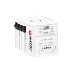 Skross Adapteris Skross  Travel adapter MUV USB AC PD 45W - C to C cable included. White