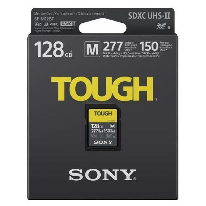 Sony Atmiņas kartes Sony  Tough Memory Card UHS-II 128 GB, micro SDXC, Flash memory class 10