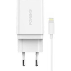 Foneng Adapteris Foneng  Fast charger Foneng K300 1x USB 3A + USB Lightning cable