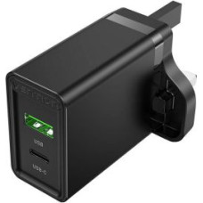 Vention Adapteris Vention  USB-A, USB-C Wall Charger Vention FBBB0-UK 18W/20W UK Black