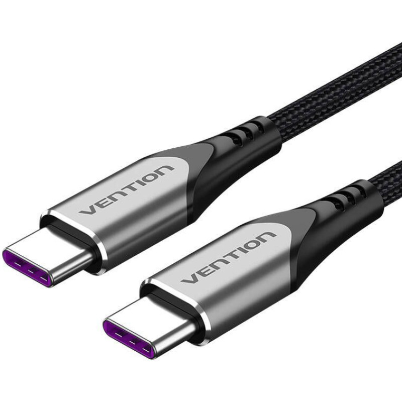 Vention Kabelis Vention  USB-C 2.0 to USB-C Cable Vention TAEHG 1.5m PD 100W Gray