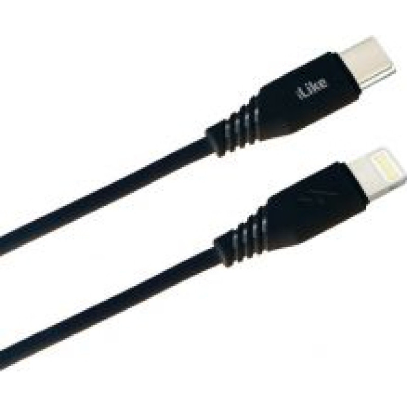 Ilike Kabelis iLike Apple Charging Cable Type-C to Lightning CTL01 Black