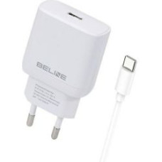 Beline Adapteris Beline  Beline Ład. siec. 1x USB-C 30W + kabel USB-C biała /white PD 3.0  BLNCW30C GaN