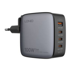 Ldnio Adapteris LDNIO  LDNIO Q408 100W USB-A + 3x USB-C mains charger (black)