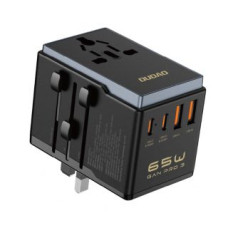 Dudao Adapteris Dudao  Dudao A65Pro 65W EU / US / JP / AUS / UK travel adapter 2x USB-C 2x USB-A - black