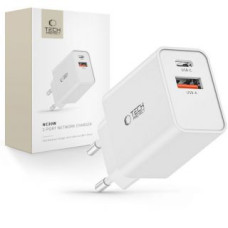 Tech-Protect Adapteris Tech-Protect  Tech-Protect NC30W USB-C PD 30W / USB-A QC 3.0 network charger - white