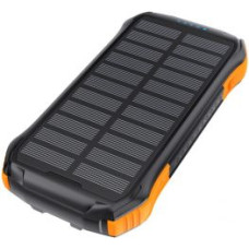 Choetech Ārējais akumulators Choetech  Choetech B658 solar power bank 10000mAh 2x USB-A - black and orange