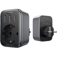 Ugreen Adapteris Ugreen  charger 30W (2xUSB/USB C/AC) / adapter EU - EU 13A Ugreen CD314 Black