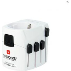 Skross Adapteris Skross  Travel adapter Pro World to Europe 250V 7A White