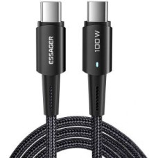 Essager Kabelis Essager  USB-C to USB-C Cable 100W Essager 1m (black)