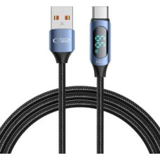 Tech-Protect Kabelis Tech-Protect  Tech-Protect UltraBoost Cable with LED Display USB-C / USB-A 66W 6A 2m - Blue