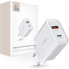 Tech-Protect Adapteris Tech-Protect  Tech-Protect C30W USB-C PD 30W / USB-A QC 3.0 network charger - white