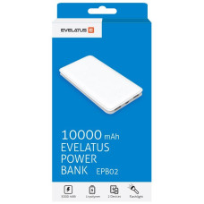 Evelatus Ārējais akumulators Evelatus Universal Power Bank EPB02 10000mAh White