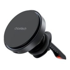 Choetech Auto turētājs Choetech  Magnetic car holder witch charger Choetech T205-F, 15W (black)