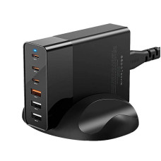 Blitzwolf Adapteris BlitzWolf  Wall charger Blitzwolf BW-S25, 75W, 3x USB + 3x USB-C (black)