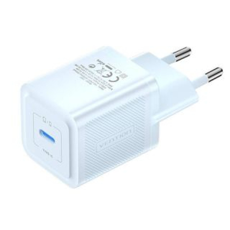 Vention Adapteris Vention  Wall charger, Vention, FEPL0-EU, USB-C, 20W, GaN (blue)