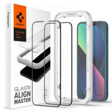 Spigen Aizsargstikls Spigen  Spigen Alm Glass FC iPhone 13/13 Pro 2 szt. szkło hartowane czarna ramka AGL03387